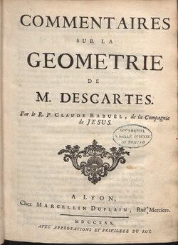 Commentaire de la géométrie de DESCARTES